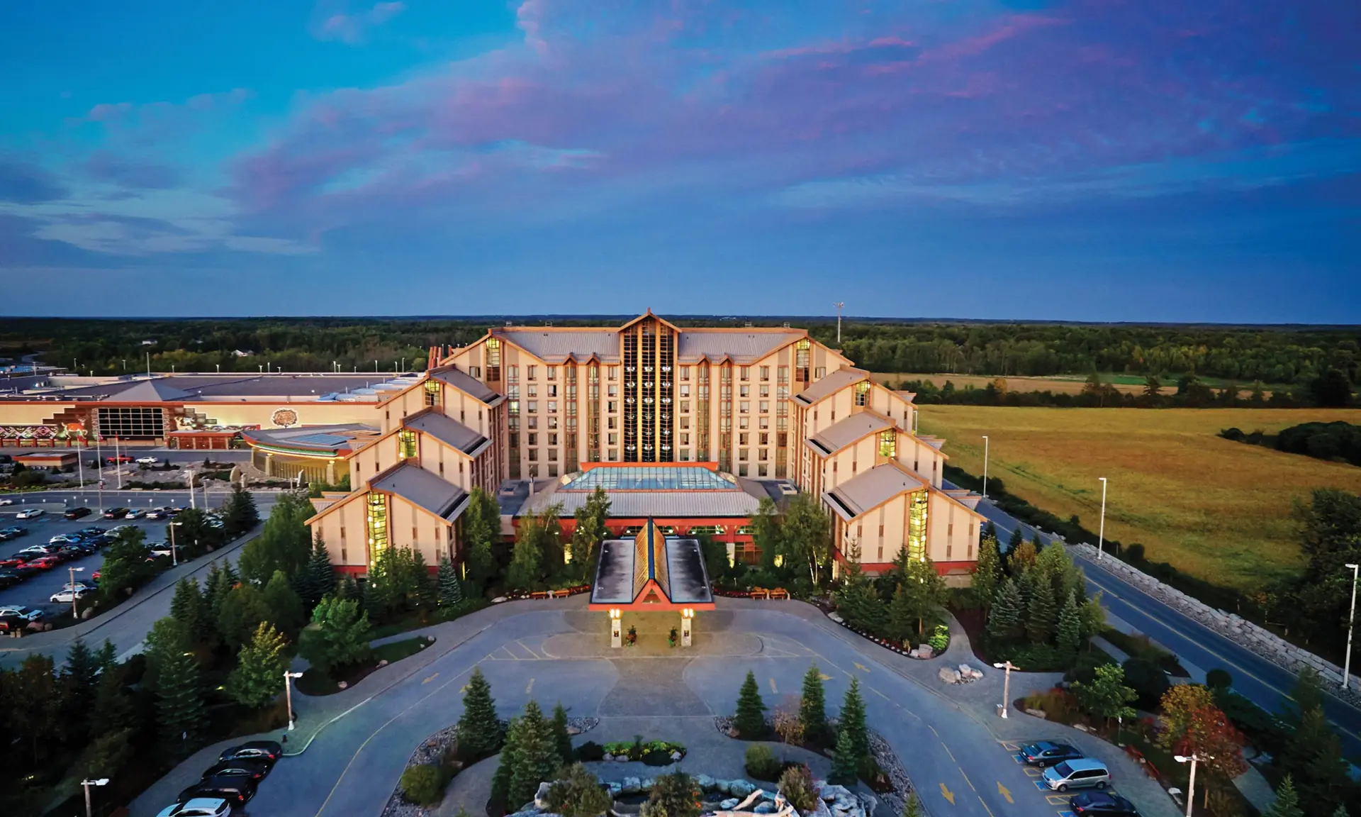 Casino Rama Resort building surrounded by natural landscape